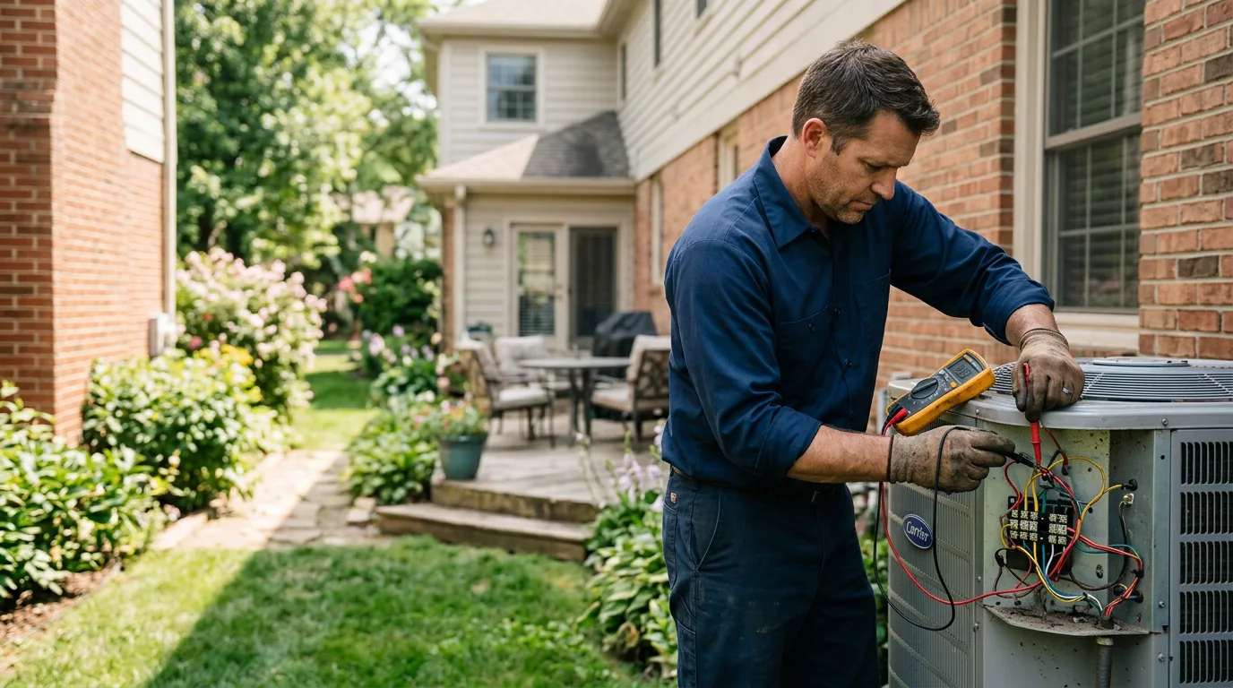 HVAC technician working near Munds Park, AZ